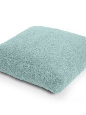 Jaxx Brio Floor Pillow Covers Lot of 2 Blue Zippered Sherpa Plush
